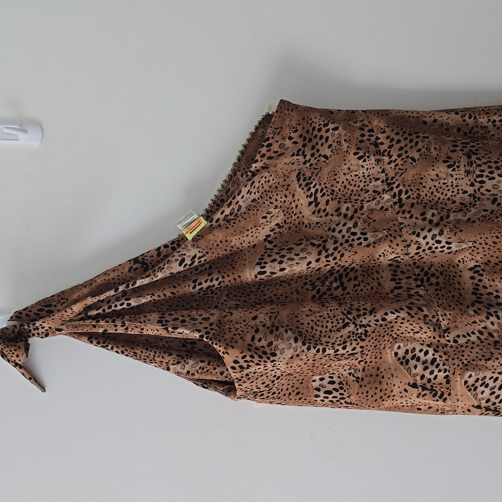 Agua Bendita Jambo Juno One-Shoulder Leopard Print Maxi Dress Medium - Picture 10 of 11